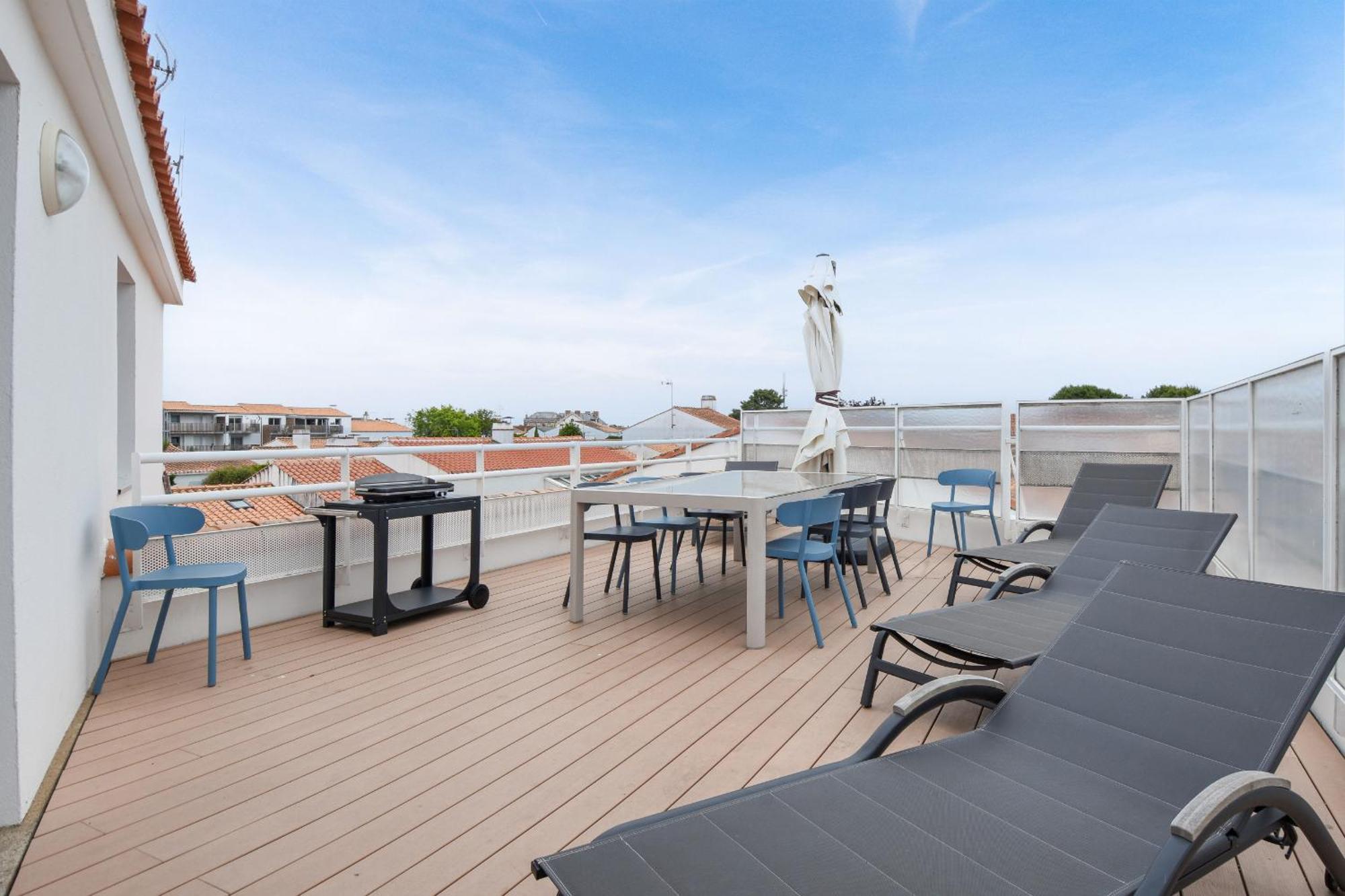 Appart Pour 8 Au Coeur De Noirmoutier - Terrasse Esterno foto